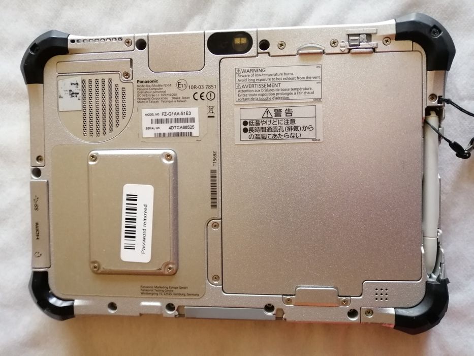 OKAZJA Tablet Panasonic FZ G1 Do diagn RYSIK Wind 11 lub 10 4GB 128GB