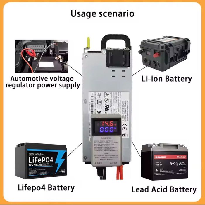 Зарядний пристрій  Huawei 62А для LiFePo4,li-ion,AGM,Gel акумуляторів