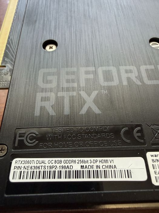 Відкокарта PALIT RTX 3060 TI 8GB