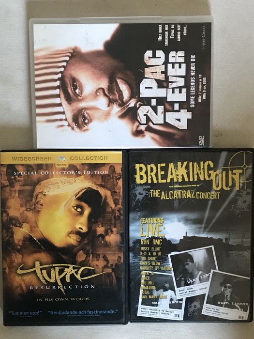 Hip hop Run Dmc Missy Elliot 2 pac etc dvds
