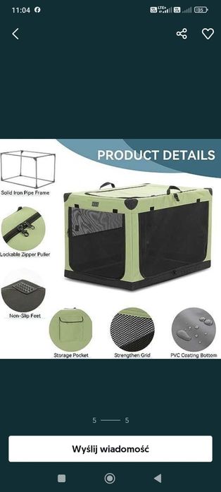 Składany kojec dla psa