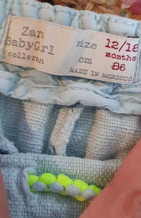 3x spodenki dziewczęce na rozm. 80-86 cm (Zara, H&M)