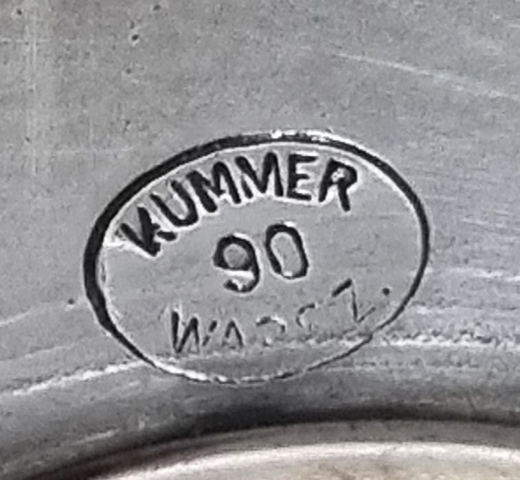 Posrebrzana I sygnowana cukiernica KUMMER