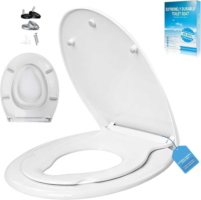 Assento de Sanita Oval Familiar com assento para criança Soft Close / Quick Release - TPSOJJY