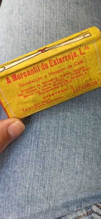 Caixa palitos paliteiro cartão antigos