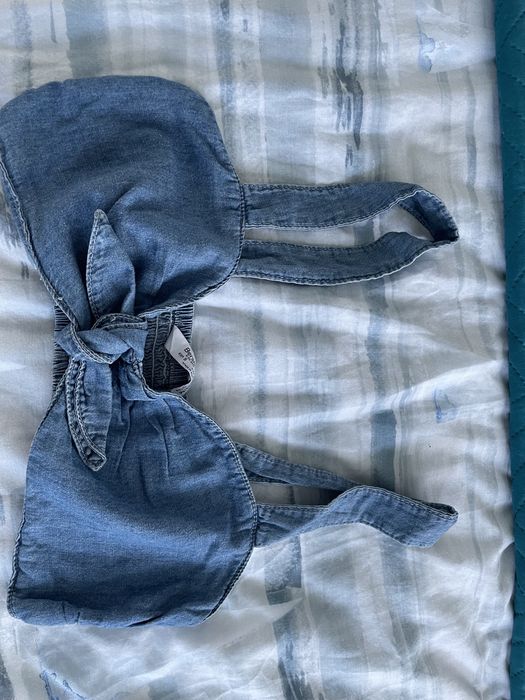 Top a la jeans niebieski