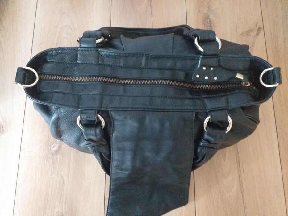 MAXMARA oryginalna skóra naturalna torebka shopper worek kuferek dżety