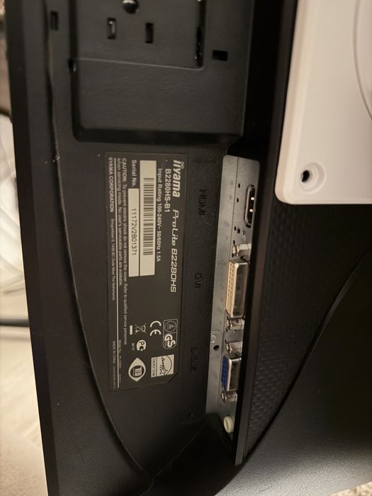 Na sprzedaż 2 monitory iiyama ProLite B2280HS-B1 21,5” Full HD.