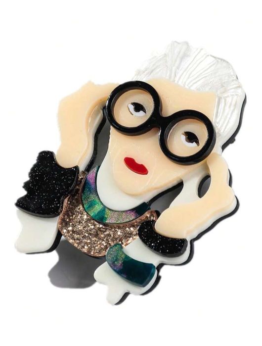 Broszka ze szkla akrylowego 3d