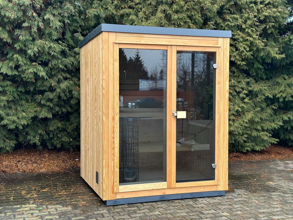 sauna ogrodowa - 180x160x230 - dostępna od ręki - piec elektryczny