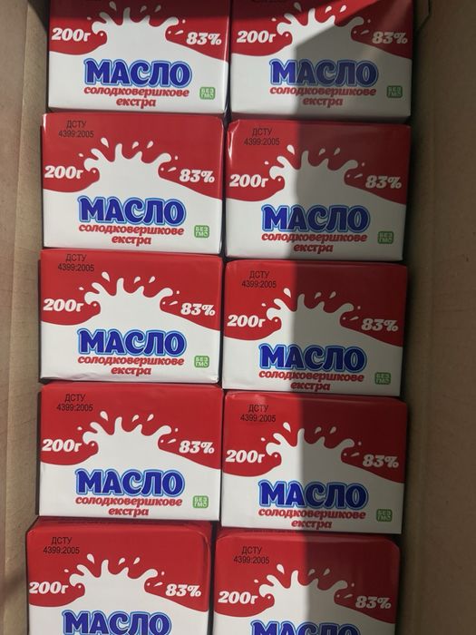Масло вершкове 83%