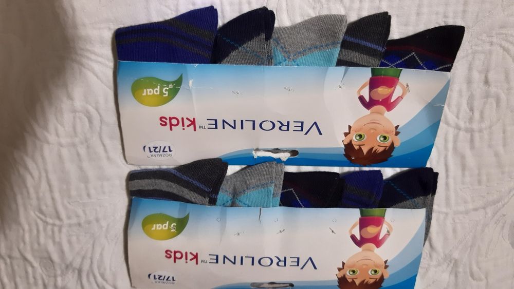 Skarpetki chłopięce 10 par r.17/21