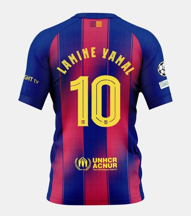 Lamine Yamal Camisola UCL versao de jogador.