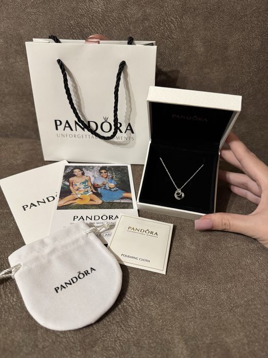 Срібне Кольє Пандора Сім'я Назавжди намисто Pandora