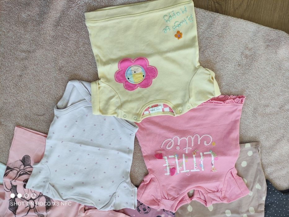 Zestaw paczka ubranek dla dziewczynki rozmiar 62