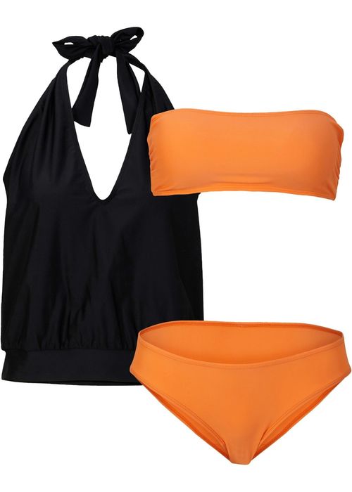 B.P.C tankini 3-elementowe pomarańczowe opaska figi top ^40