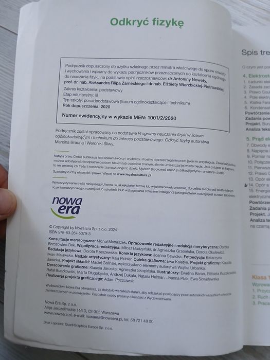 Odkryć fizykę 2 Technikum Liceum