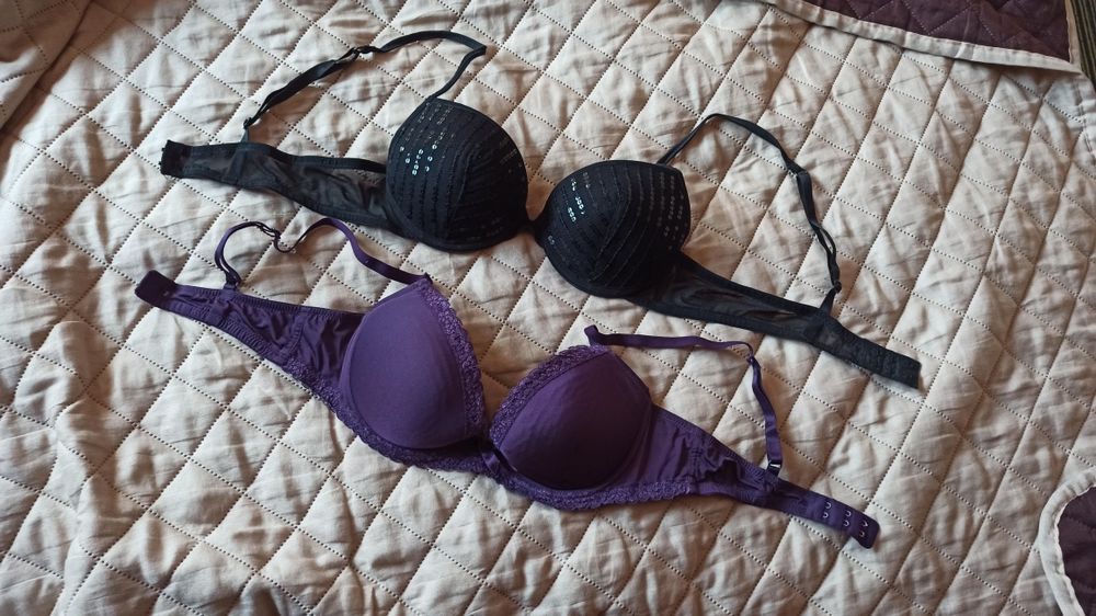 1 szt. Stanik biustonosz fioletowy push-up 75 B H&M