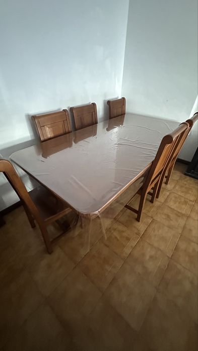 Mesa madeira macica 6 lugares