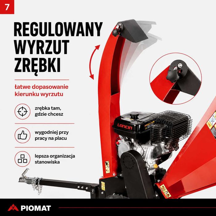 Cedrus RB03 Rozdrabniacz spalinowy do gałęzi 12 cm Loncin 9 kW