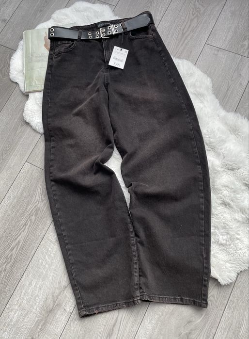 коричневі джинси баггі