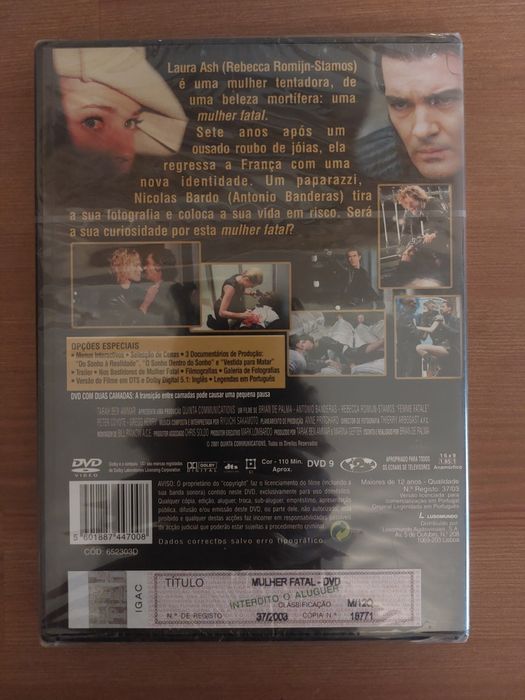 DVD NOVO e SELADO - " Mulher Fatal " (2002)