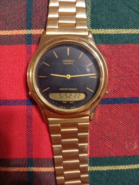 Casio AQ-226 Vintage | Módulo 745 | Analógico-Digital | Aço Inox