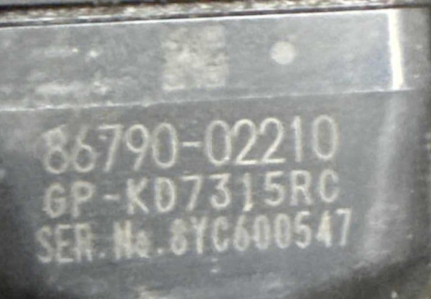 Câmara Parking 86790-02210 - TOYOTA COROLLA Hatchback