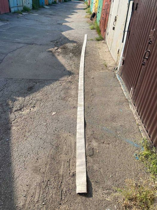 Пожарний рукав полотно Б/У  без концевых муфт  150мм=10 м