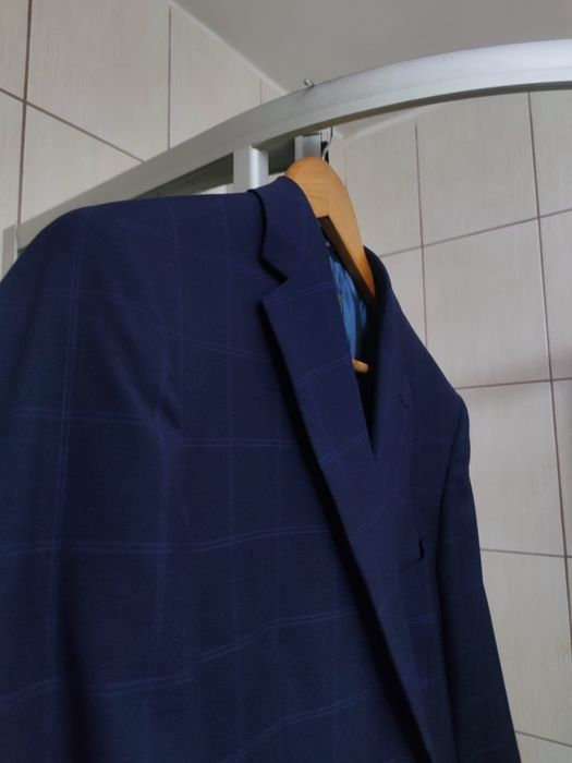 Męski garnitur XL  dwuczęściowy marki Christian Berg w kolorze granato