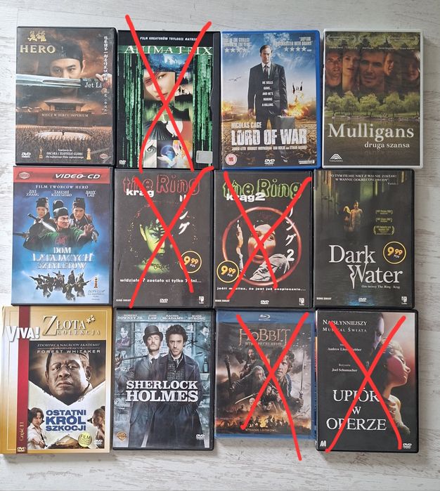 Filmy DVD, różne tytuły