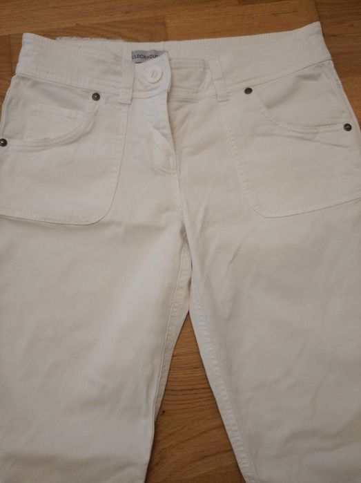 Spodenki damskie Clockhouse 36 białe rybaczki spodnie