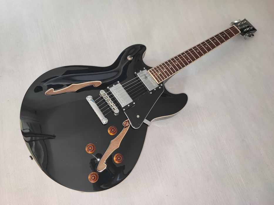 HARLEY BENTON HB-35 BK gitara elektryczna semi-hollowbody - ustawiona!