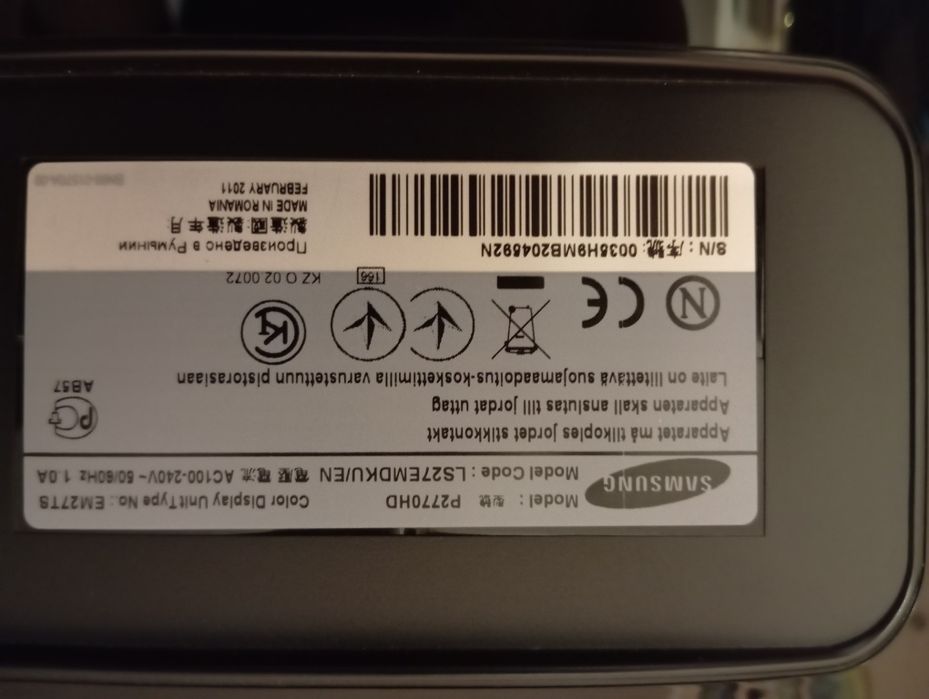 Samsung SyncMaster p2770hd