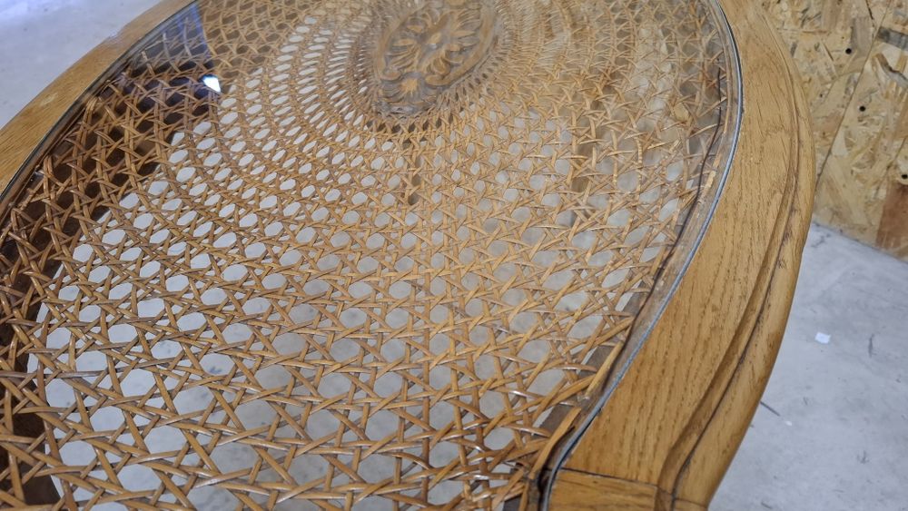 Ława ludwikowska z rafia