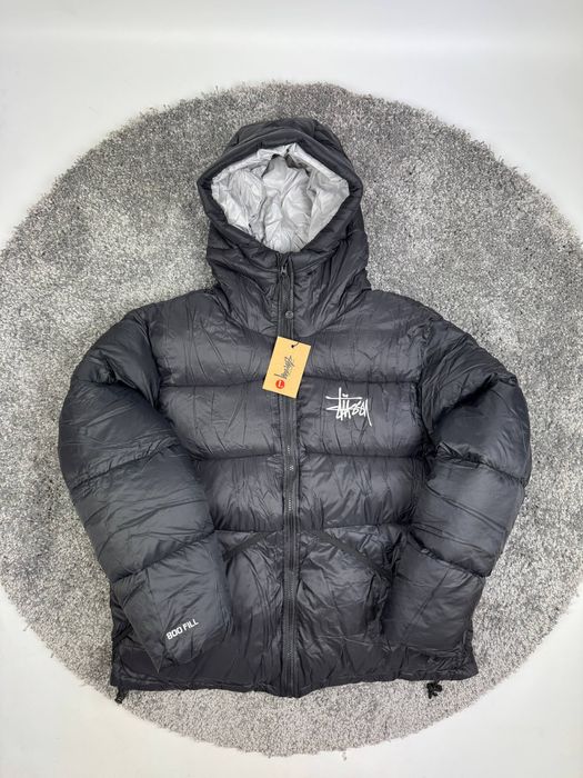Куртка Stussy стусі чорна і розова пуховик S,M,L,XL,XXL