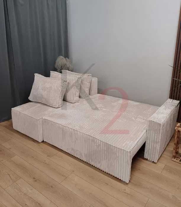 Narożnik Orlean Kanapa Sofa Pojemnik Łóżko z funkcją spania USB+GRATIS