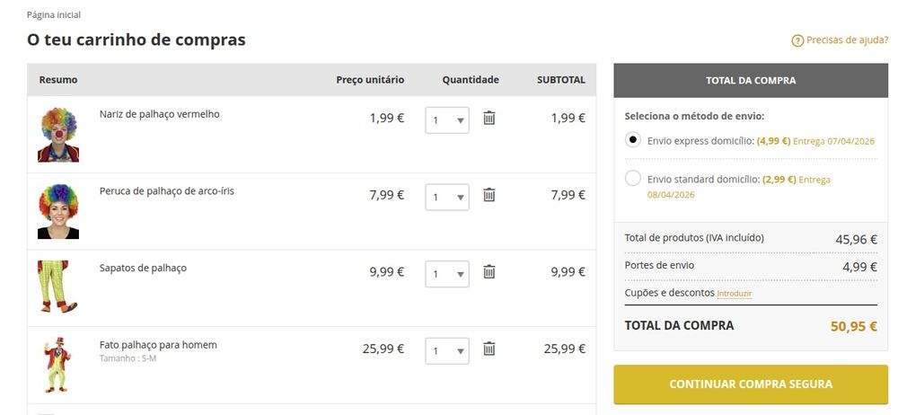 Kit Palhaço – Peruca + Nariz + Sapatos – Como Novo