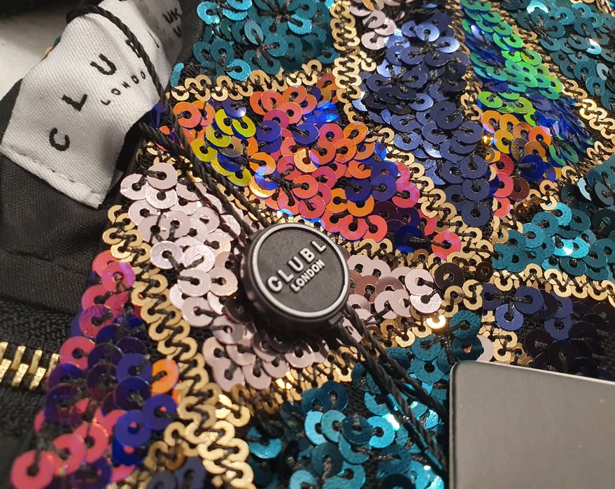 OKAZJA nowy cekinowy wieczorowy top bluzka impreza party 38 M 36