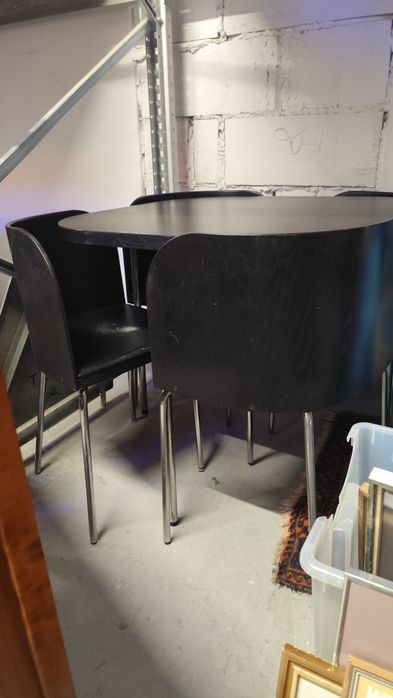 Ikea Fusion czarny komplet stół i krzesła