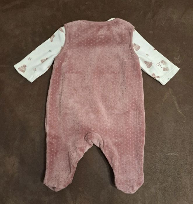 Conjunto babygrow, bodies com jardineiras para 0 meses (50cm)