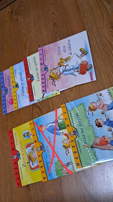Książki z serii Zuzia idzie.  6 szt.   jak nowe komplet