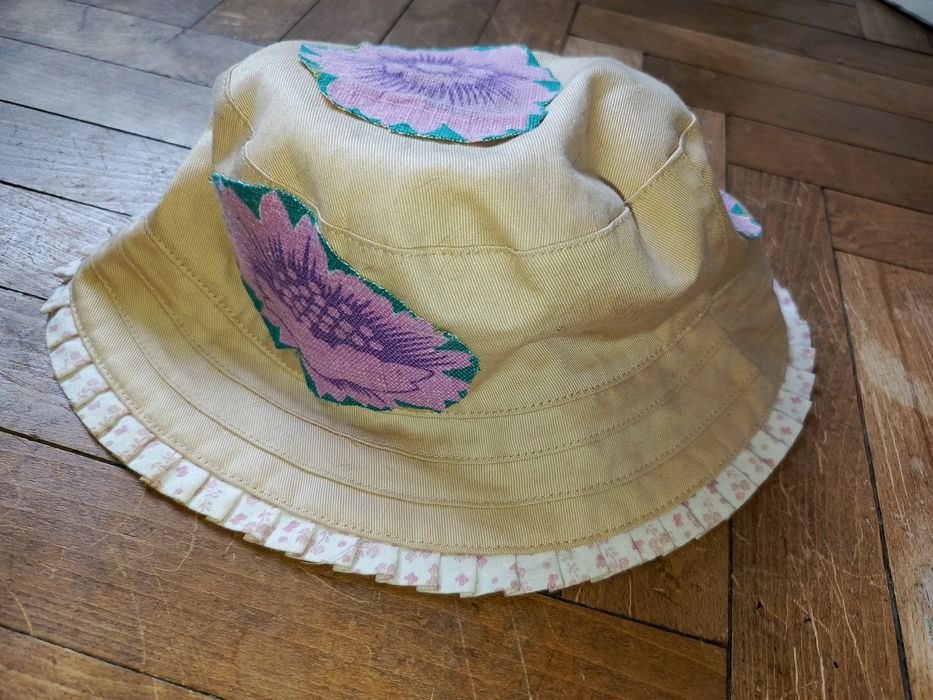 Bucket hat streetwear DIY Custom upcycle alternative flower purple