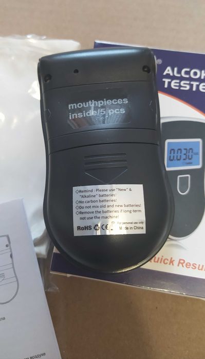 Алкотестер з муштуками тестер алкоголю  Greenwon AT-818