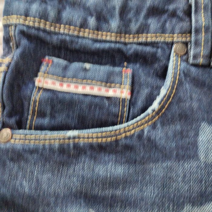 Calção de ganga azul