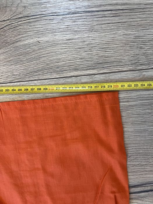 Cortina Laranja Tijolo com Presilhas 135x220cm Quarto Sala Casa