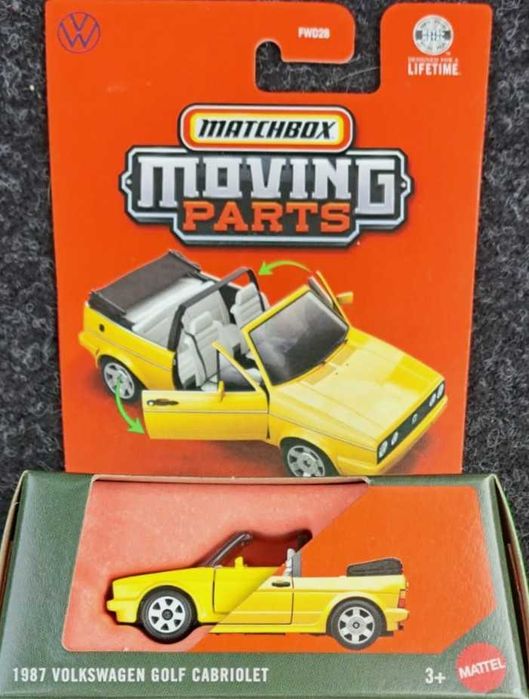 Matchbox Moving Parts 1987 Volkswagen Golf Cabrio