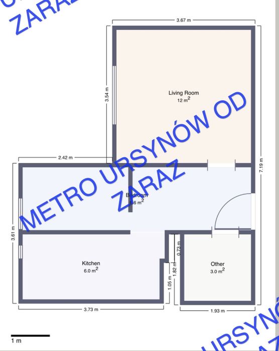 Okazja! Kawalerka z wydzieloną sypialnią, ok. 31 m², 7./8. piętro, bez sąsiadów za ścianą, ul. Symfonii 2, Ursynów, przy Metrze Ursynów