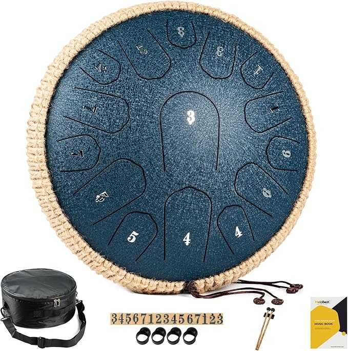 Bęben Językowy 13 cali 15 tonów MELOBEAT ST-015 zestaw 32CM granatowy