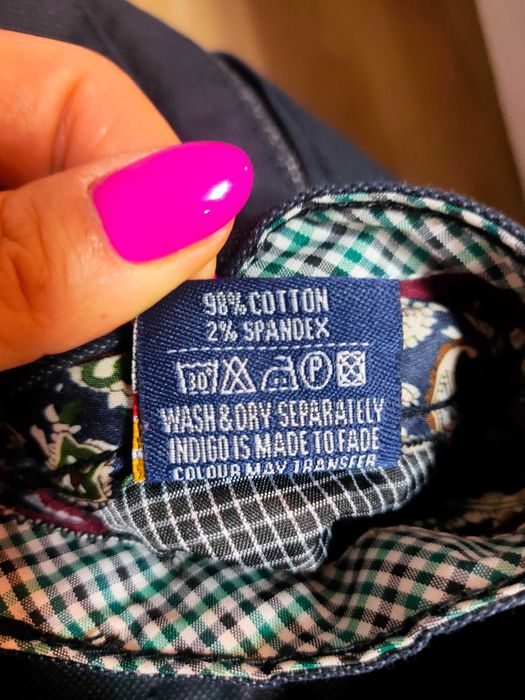 Spodnie męskie włoskie z bawełny rozmiar M/L